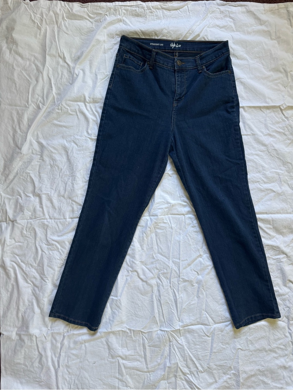 Style & Co. Women's Deep Indigo Straight-Leg Jeans